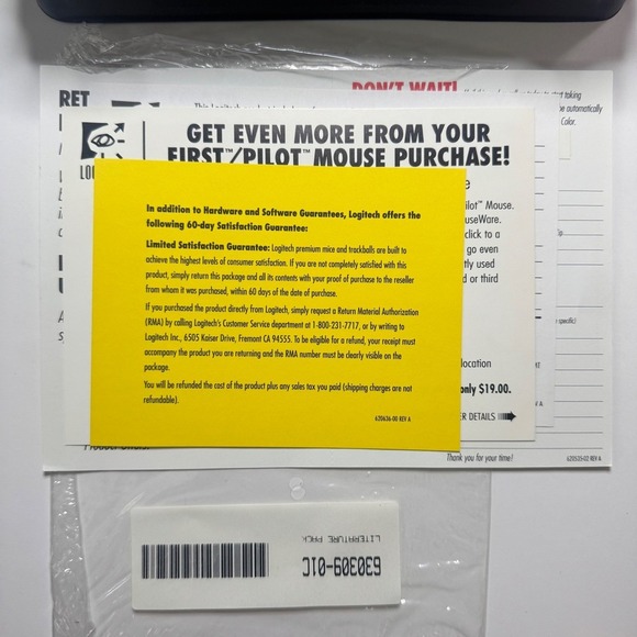 Logitech First Mouse Serial Version PC Computer Mouse - OPEN BOX. (No Adapter) - Picture 7 of 9